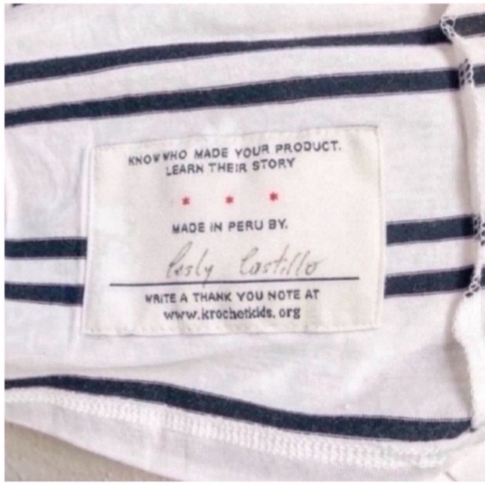 Krochet Kids “Byrdie” Striped Boxy Tee - Picture 5 of 7